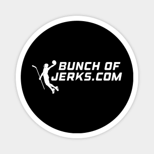 Bunch of Jerks White Logo Magnet